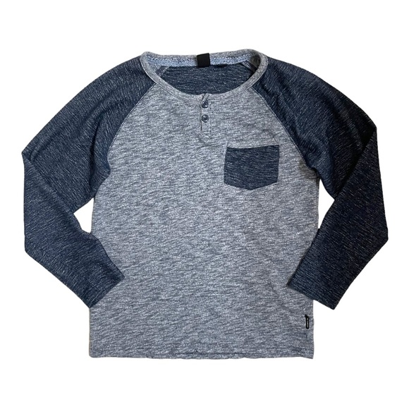 Ocean Current Boy’s Color Block Long Sleeve Henley Shirt EUC - Picture 1 of 11
